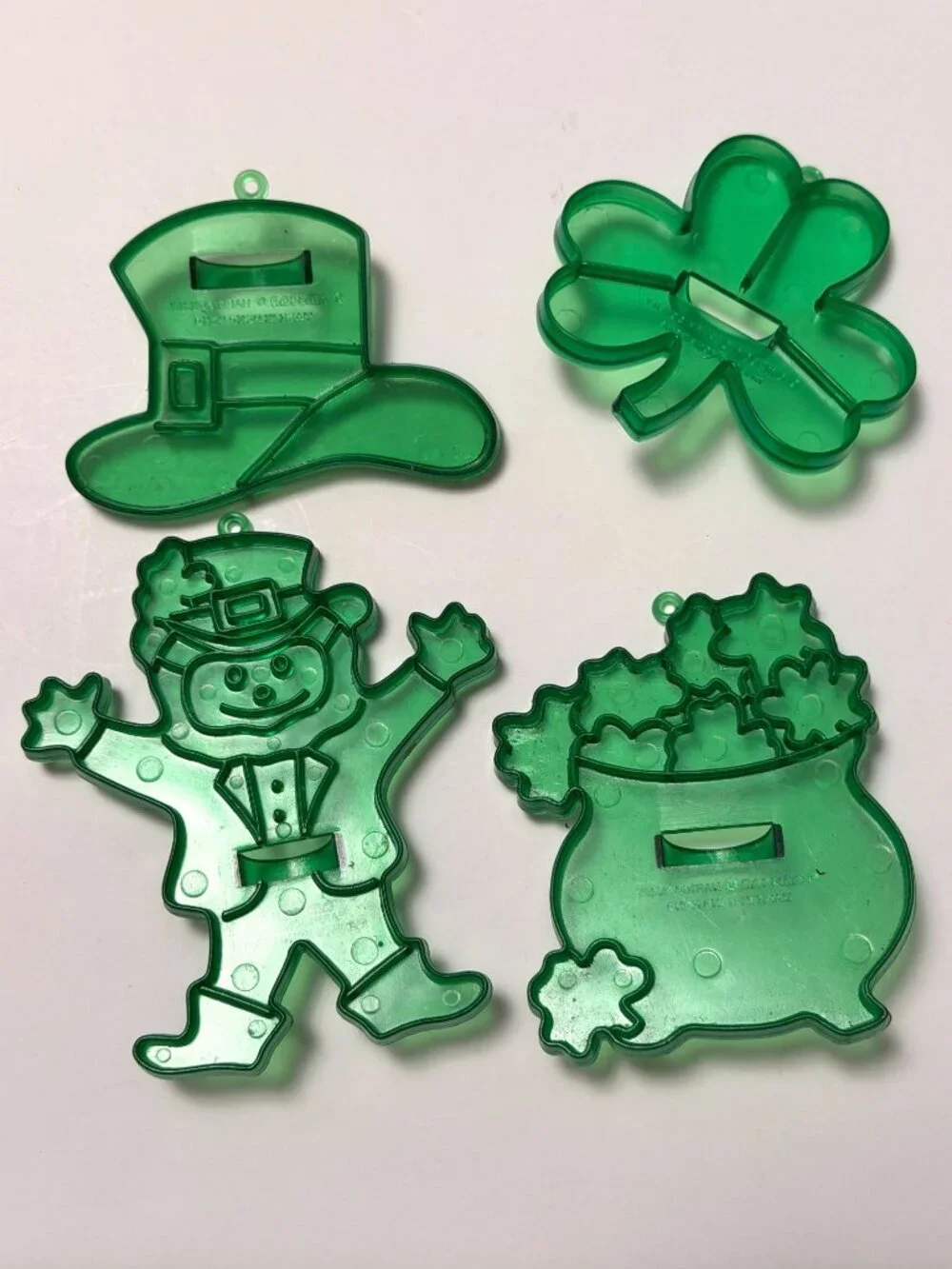 Vintage 1980s Amscan St. Patrick’s Day Cookie Cutters Leprechaun Gold Shamrock